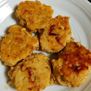 鶏ひき肉ともやしの照り焼きハンバーグ